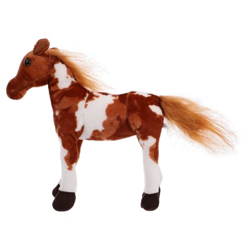 Milisten Kleine Ponypuppe Cartoon-tierpuppe Plüschtier Für Den Haushalt Plüschtier Bequemes Stofftier Pferdepuppenspielzeug Gefüllte Puppe Light Brown Kurzer Plüsch von Milisten