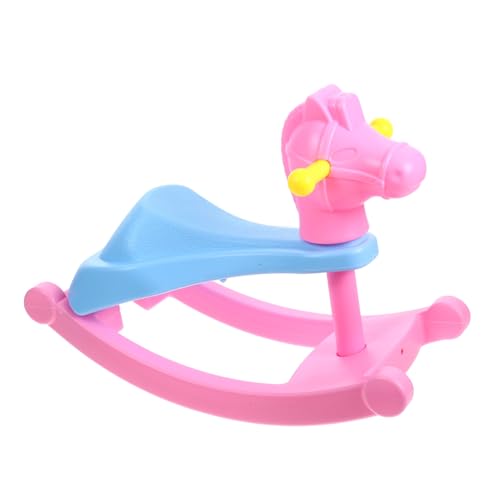 Milisten Kleine Rockige Pferdesspielzeug Schaukelpferd-Ornament Miniatur-schaukelpferd-Modell Mini-schaukelpferd Mini Schaukelpferd Miniatur-puppenhaus- Plastik Rosa von Milisten