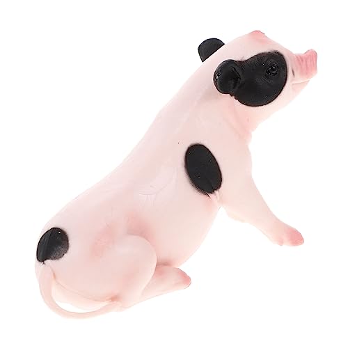 Milisten Kleine Schweinestatue Simulationsschweinemodell Aus Kunststoff Süßes Piggy Figur Für Kreative Deko Und Themen von Milisten