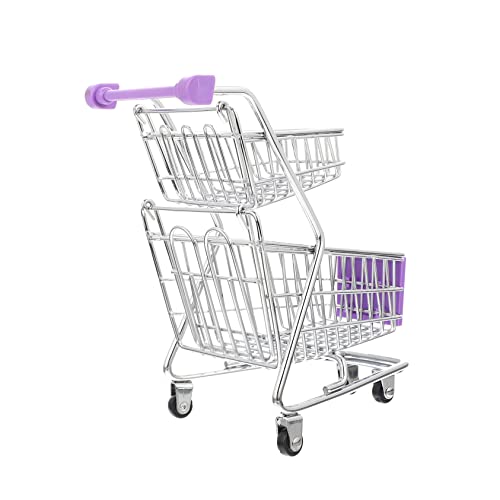 Milisten Kleiner Einkaufswagen Supermarkt Trolley aus Doppellagiger Einkaufswagen für Tischorganisation Langlebig Milisten Kleiner Einkaufswagen Supermarkt Trolley aus Doppellagiger Einkaufswagen für Tischorganisation Langlebig von Milisten