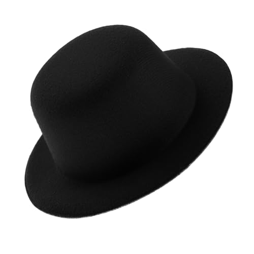 Milisten Kleiner Lolita Filz zylinderhandwerk Schwarzer Mini Hut für Damen Modisches DIY Accessoire Eleganter Puppenhut im Vintage Stil Vielseitig Tragbarer Festhut von Milisten