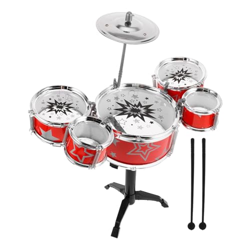 Milisten Kleinkinderschlagzeug Set Mini Jazz Trommel für Interaktives Rhythmusspielzeug mit Verschiedenen Klängen aus Gesundheitlich Unbedenklichem für Frühkindliche Musikförderung und von Milisten
