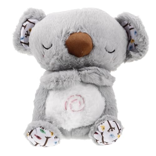 Milisten Koala Musikpuppe Atmendes Stofftier Beruhigender Schlafberuhiger Mit Licht Faultier Kuscheltier Koala Kuscheltiere Zum Schlafen Plüsch Grau von Milisten