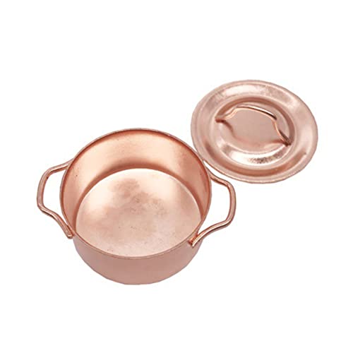 Milisten Miniatur Kochtopf Für Maßstab Goldene Kochaccessoires Für Mädchen Rollenspielspielzeug Und Miniatur Dekoration von Milisten