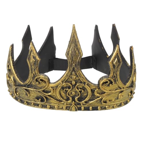 Milisten Königskrone aus Leichtem Weichem Material Mittelalterlicher Barockstil Bequemer Sitz für Jungen als Kostümzubehör für Halloween und Geburtstagsfeiern Kreative Verkleidung für von Milisten