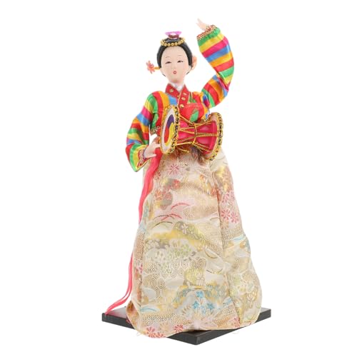 Milisten Koreanische Seidenpuppe Traditionelle Asiatische Dekoration Handgefertigte Figur im Koreanischen Hanbok Sammlerfigur für Wohnkultur und von Milisten