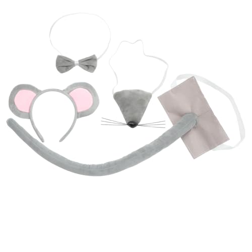 Milisten Kostümset Mäuse Ohren Haarreif mit Nase und Fliege für Erwachsene Tier Cosplay Zubehör für Halloween Karneval und Geburtstagsfeiern Milisten Kostümset Mäuse Ohren Haarreif mit Nase und Fliege für Erwachsene Tier Cosplay Zubehör für Halloween Karneval und Geburtstagsfeiern von Milisten
