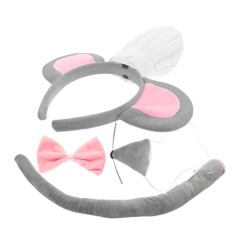 Milisten Kostümset für Erwachsene Ohr Stirnband Mausnase Fliege Teiliges Set für Karneval Halloween Cosplay und Partys Milisten Kostümset für Erwachsene Ohr Stirnband Mausnase Fliege Teiliges Set für Karneval Halloween Cosplay und Partys von Milisten