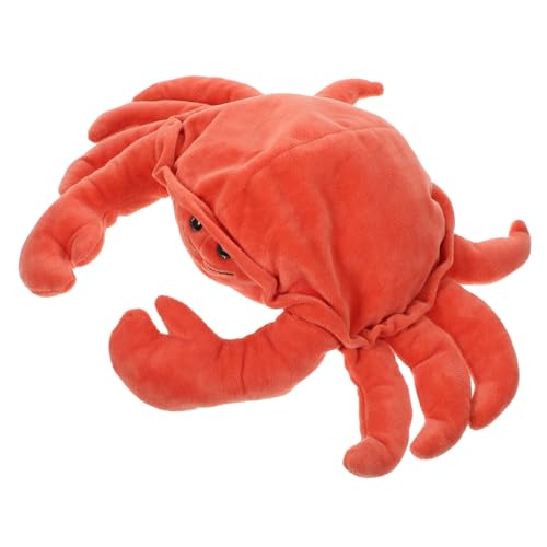 Milisten Krabbenpuppe interaktives Funny Toys Plüsch Handpuppe Lustige Handpuppe Weiche Handpuppe Plüsch-Krabben-Handpuppe Handspielzeug zum Geschichtenerzählen PP Baumwolle von Milisten
