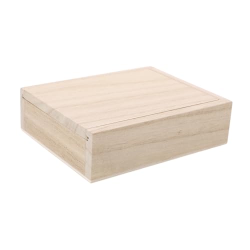 Milisten Kreative Spielkarten Aufbewahrungsbox aus Naturbelassenem Holz Passend für Poker und Sammelkarten Vielseitiger Organizer für Kartenspiele und Kleines Zubehör Schützende Kartonbox von Milisten