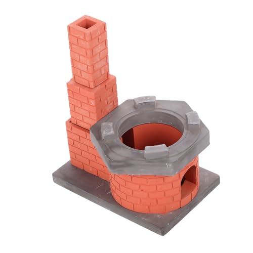 Milisten Küchenherd Küchenspielzeug Kinderküchenzubehör Miniatur Kamin Puppenhaus Mini Herd Funktionierende Kleinkindküche Spielset Miniaturmöbel Rollenspiel Keramik von Milisten