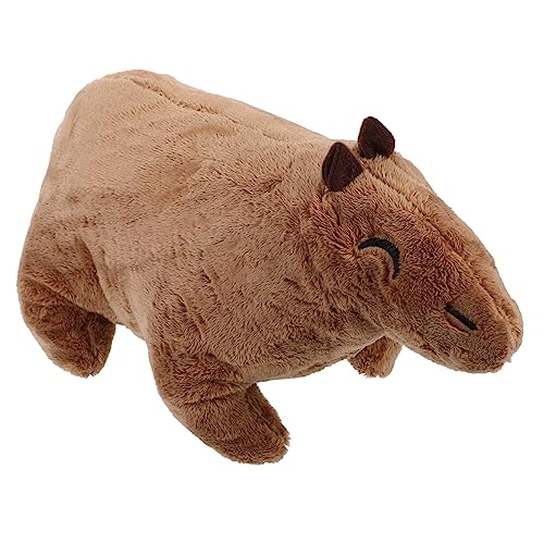 Milisten Kuscheltier Capybara Realistisches Plüschtier aus Hochwertigem Baumwollmaterial als Dekoration für Zuhause für Feiertage und Partys von Milisten