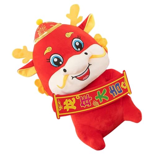 Milisten Kuscheltier Drache Plüsch Drache als Deko für Chinesische Neujahr Weiches für Festliches für Familie und Freunde von Milisten