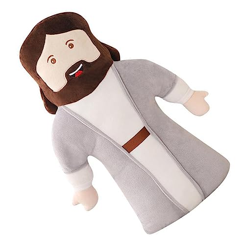 Milisten Kuscheltier Jesus Puppe aus Plüsch Dekoratives Kissen für Wohnzimmer Schlafzimmer Kreative Christliche Geschenkidee zur Heimdekoration von Milisten