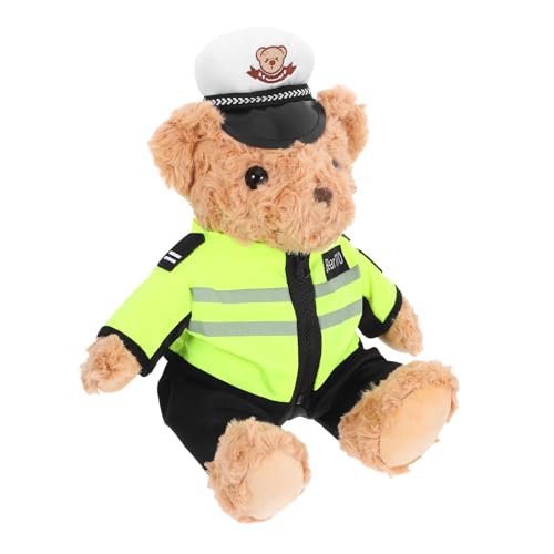 Milisten Kuschelweicher Polizeibär Plüschspielzeug Sitzhöhe Lehrreiches Kuscheltier für Jungen und Mädchen für Geburtstagsgeschenke und Verkehrssicherheit von Milisten