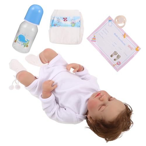 Milisten Lebendige Babypuppe Echte Babypuppen Mit Haaren Vinyl Babypuppe Realistische Babypuppen Jungen Erinnerungspuppen Süßes von Milisten