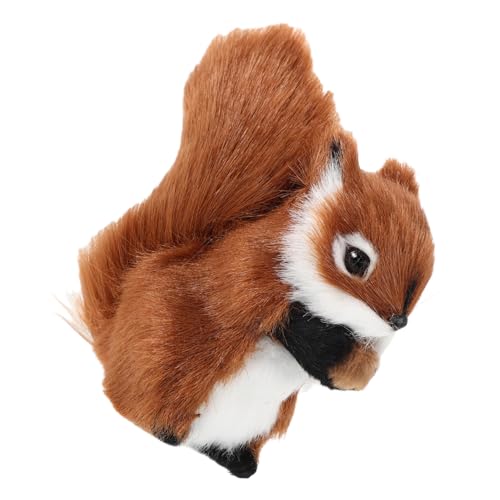 Milisten Kuscheltier Squirrel Mit Realistischen Details Niedliches Deko-Tier Für Fotografie Und Spiel Mini Waldtier Für Tierliebhaber Und Sammler von Milisten