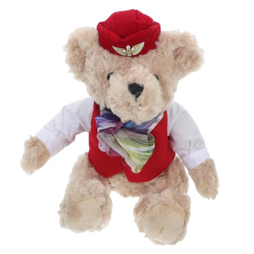 Milisten Kuscheltier Bär Lustiges Weiches Plüschspielzeug Als Deko Für Zuhause Große Airline Stewardess Puppe Perfektes Für Feiertage Und Partys Für Erwachsene von Milisten