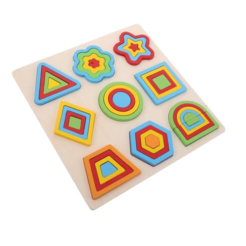 Milisten Lernpuzzle Für Kleinkindspielzeug Kinderpuzzlebrett Rechenspielzeug Für Kleinkind Formsortierer Geometrisches Formpuzzle Farbstapelblock Mathe Stapelblock Aus Holz von Milisten