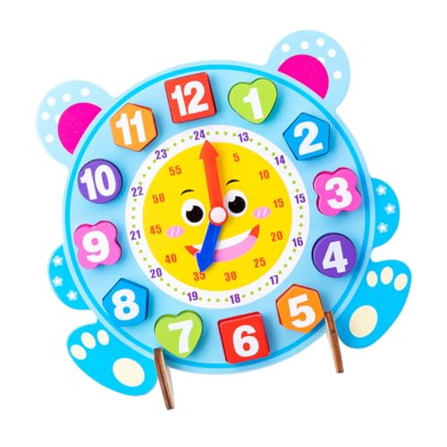 Milisten Lernuhr Holzspielzeug Bunte Montessori Uhrzeit Lernen Puzzle Uhr für Frühe Bildung mit Verstellbaren Zeigern Sicherer Glatter Holzblock Uhrenspielzeug Milisten Lernuhr Holzspielzeug Bunte Montessori Uhrzeit Lernen Puzzle Uhr für Frühe Bildung mit Verstellbaren Zeigern Sicherer Glatter Holzblock Uhrenspielzeug von Milisten