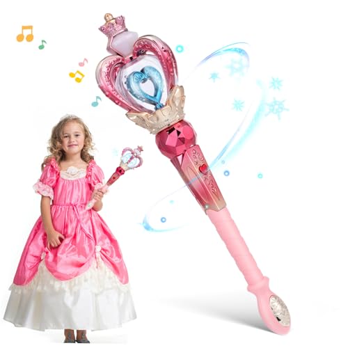 Milisten Leuchtender Zauberstab für Mädchen mit Drehender Prinzessin Licht und Musik Stabiles Material Sicher und Frei von Schadstoffen Partyspielzeug für Geburtstagsfeiern und Milisten Leuchtender Zauberstab für Mädchen mit Drehender Prinzessin Licht und Musik Stabiles Material Sicher und Frei von Schadstoffen Partyspielzeug für Geburtstagsfeiern und von Milisten