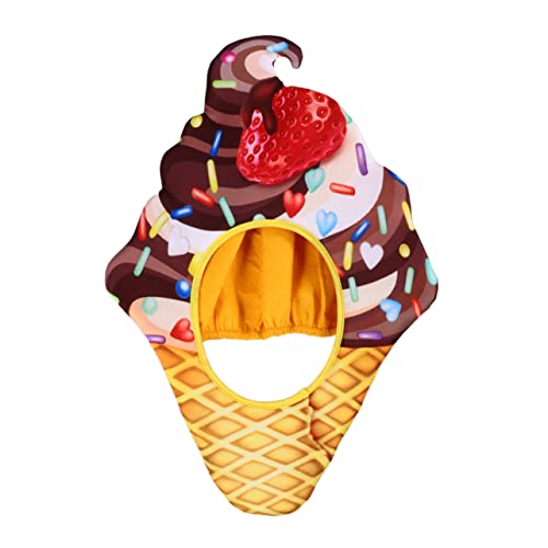 Milisten Lustiger Eiscreme Kostümhut aus Hochwertigem Material Wiederverwendbar für Food Party Karneval Weihnachten und Fotoshootings Auffälliges Party Accessoire von Milisten