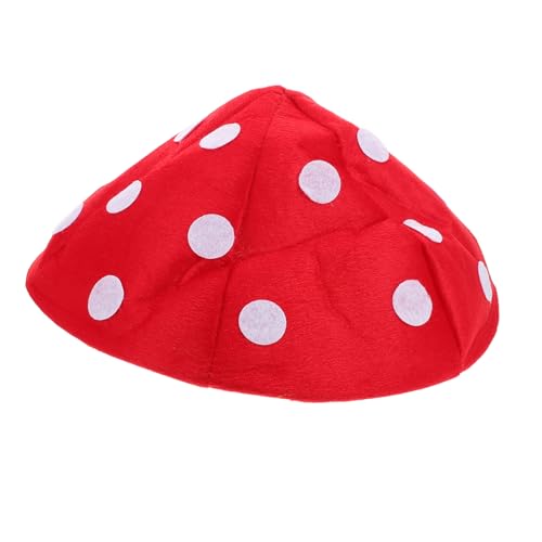 Milisten Lustiger Plüsch Pilzhut für Erwachsene und Karneval Cosplay und Partys Accessoire für Festliche Anlässe Klein Rot von Milisten