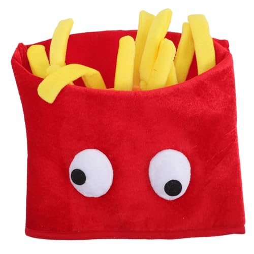 Milisten Lustiger Pommes Hut Karneval Partykostüm Cartoon French Fries Mütze Unisex Foto Requisite für Halloween und Fasching von Milisten
