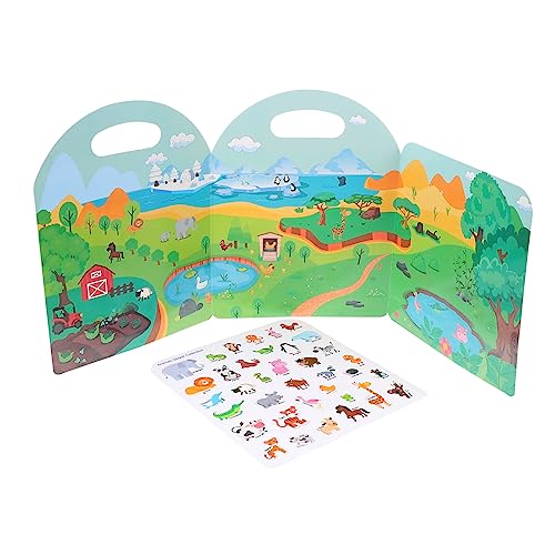 Milisten Lustiges Aufkleberbuch für Kleinkinder Pädagogisches Kognitionsspielzeug mit Cartoon Stickern Lernspielzeug für Vorschulkinder Fördert Kreativität und Logisches von Milisten