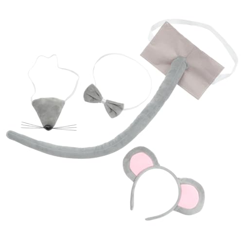 Milisten Mäuse Kostüm Set Teilig mit Kopfband Schleife Filz Kuschelig Weicher Party Haarschmuck für Damen Dekoratives Accessoire für Karneval und Cosplay Milisten Mäuse Kostüm Set Teilig mit Kopfband Schleife Filz Kuschelig Weicher Party Haarschmuck für Damen Dekoratives Accessoire für Karneval und Cosplay von Milisten