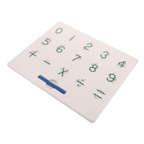 Milisten Magnetische Schreibtafel Nummernverfolgungstafel Pädagogisches Magnetische Schreibplatte Montessori-lernspielzeug Lernspielzeug Für Mathe-lerntafel Plastik Green von Milisten