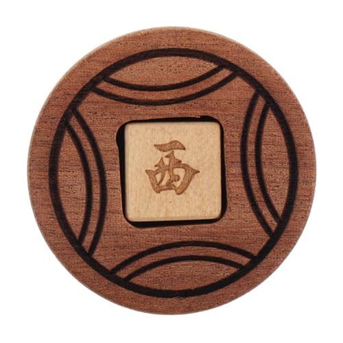 Milisten Mahjong -Spiel Planke Schachbrett Brettspiel-Tool Spielwürfel Requisiten Partywürfel hölzerne Würfelstütze Partygeschenk Würfel-Layouts Würfel Masse Spiel Würfel Massivholz von Milisten