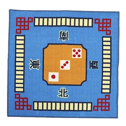 Milisten Mahjong Tischdecke Rutschfester Gummibeschichtung Quadratische Dicke Spielmatte für Domino Poker und Brettspiele Multifunktionale Tischabdeckung Blau für Sicheren Spielspaß von Milisten