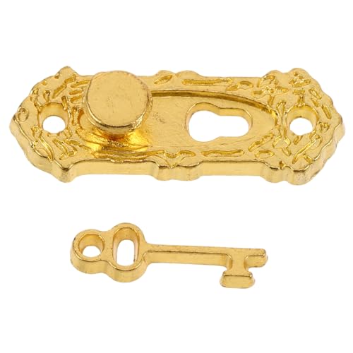 Milisten Maßstab Metall Türgriffe mit Schlüssel Vintage Floral Muster Schlüssel Türschloss Set für Puppenhaus DIY Zubehör Langlebig und Detailreich Milisten Maßstab Metall Türgriffe mit Schlüssel Vintage Floral Muster Schlüssel Türschloss Set für Puppenhaus DIY Zubehör Langlebig und Detailreich von Milisten