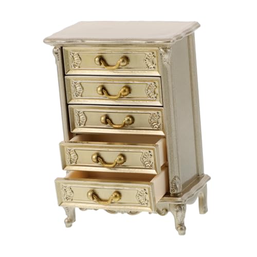 Milisten Maßstab Retro Puppenhaus Möbel Plastik Schubladenschrank für Sammler Spiel Dekoration Milisten Maßstab Retro Puppenhaus Möbel Plastik Schubladenschrank für Sammler Spiel Dekoration von Milisten