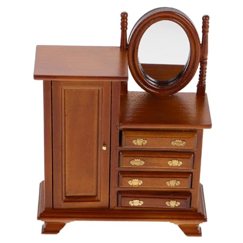 Milisten Maßstab Vintage Schminktisch Holz Retro Schlafzimmer Möbel Dekoration Kinderzimmer Zubehör für Puppenhaus Milisten Maßstab Vintage Schminktisch Holz Retro Schlafzimmer Möbel Dekoration Kinderzimmer Zubehör für Puppenhaus von Milisten