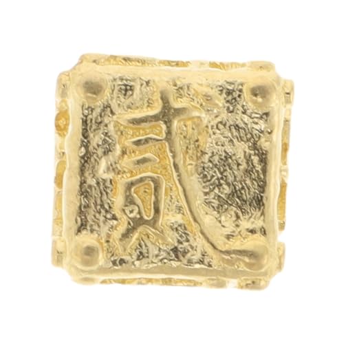 Milisten Messingwürfel chinesisches Spiel Mahjongg-Zubehör Tragbare Metall -Würfe Briefzucht Golden von Milisten
