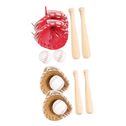 Milisten Mini Baseball Teiliges Puppenhaus Zubehör mit Schläger Handschuh und Ball Realistische Sportdekoration für Miniaturhäuser Sicher und Detailgetreu Gestaltet Langlebig und Kreativ von Milisten