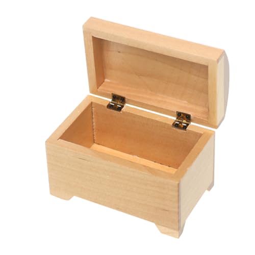 Milisten Mini-Box Winzig Miniatur Mini-hausverzierung Puppenhaus Zubehör Mini Puppenhaus-aufbewahrungskoffer Mikroszenenkörbe Puppenmöbel Mini- -aufbewahrungskorb Khaki Hölzern von Milisten