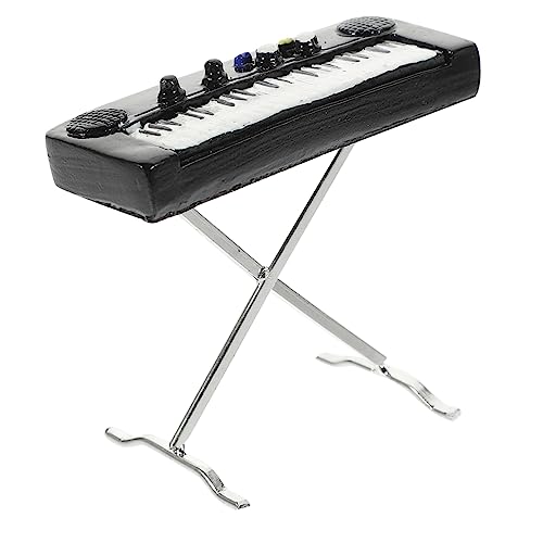 Milisten Mini Elektronische Orgel Miniatur-Musikinstrument Mini House Accessory Simulierte Elektronische Orgelminiatur Miniaturmodelle Elektronischer Orgeln Mini-musikinstrumente Legierung von Milisten