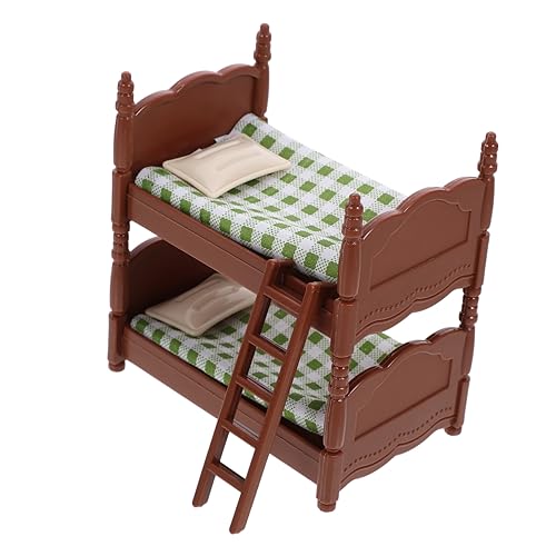 Milisten Mini-Etagenbett-Kinderspielzeug Mini Möbel Miniatur-Etagenbett Mini-Bett- Koje für Toys puppenhaus Miniaturmöbel Mini-Etagenbettmodell Plastik Green Milisten Mini-Etagenbett-Kinderspielzeug Mini Möbel Miniatur-Etagenbett Mini-Bett- Koje für Toys puppenhaus Miniaturmöbel Mini-Etagenbettmodell Plastik Green von Milisten