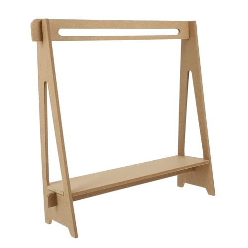 Milisten Mini Holz Kleiderständer für Puppen Leichter Stabiler Mini Garment Rack Holz Display Stand für Bjd Puppenkleidung Platzsparender Dekorativer Puppenschrank Organizer von Milisten