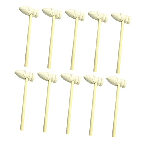 Milisten Mini Holzhammer Set für Teiliges DIY Robust Basteln für Kreatives und Handarbeiten aus Natürlichem Holz Unbedenklich und Leicht zu Reinigen von Milisten