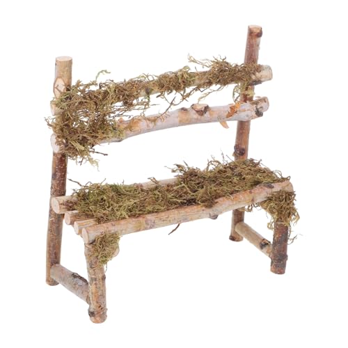 Milisten Mini Holzstuhl Ornamente Möbel Gartenstil Tischdekoration Puppenhausstuhl Miniaturstühle Für Puppenhaus Kleiner Puppenstuhl Hocker Puppenhaus Gartentisch Stuhl Mini von Milisten