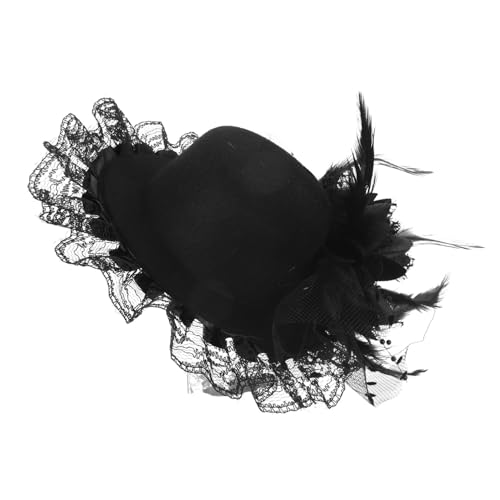 Milisten Mini Hut Haarclip mit Damen Fascinator Haarschmuck für Tee Party Bühnenauftritt und Geburtstag Leicht Tragbar Vielseitig Einsetzbar für Erwachsene von Milisten