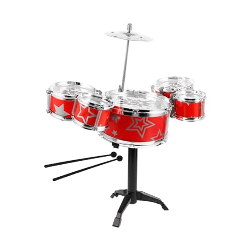 Milisten Mini Jazz Schlagzeug Set für Kleinkinder Authentisches Percussion Sicherer Kunststoff Fördert Rhythmus und Koordination Musik Lerninstrument für Jungen und Mädchen von Milisten