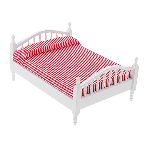 Milisten Mini Möbel Doppelbett Puppenhausmöbel Babypuppe kleine Hausdekoration Miniatur-Möbelbett Miniatur-Puppenhaus- Puppenhauszubehör Bett Minibetten Birkensperrholz Milisten Mini Möbel Doppelbett Puppenhausmöbel Babypuppe kleine Hausdekoration Miniatur-Möbelbett Miniatur-Puppenhaus- Puppenhauszubehör Bett Minibetten Birkensperrholz von Milisten