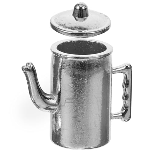 Milisten Mini-Möbel Küchenzubehör vortäuschen Miniatur-Espressokanne Simulation Kaffeekanne Verzierung der Kaffeekanne Mini-Modell Wassertopf Mini-Kaffeekanne-Requisite Metall Silber Milisten Mini-Möbel Küchenzubehör vortäuschen Miniatur-Espressokanne Simulation Kaffeekanne Verzierung der Kaffeekanne Mini-Modell Wassertopf Mini-Kaffeekanne-Requisite Metall Silber von Milisten