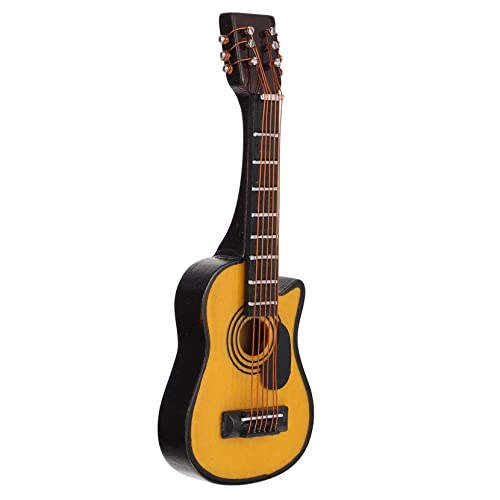 Milisten Mini-Musikinstrumentenmodell klein Miniatur Bausatz kinderspielzeug Mini-Gitarrenhandwerk Mini - Mini-Gitarren-Dekoration Gitarren-Instrument-Modell Holz von Milisten