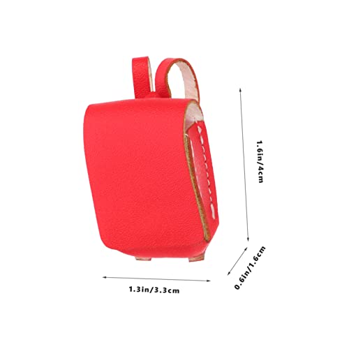 Milisten Mini Puppenrucksack Rucksack Dekoratives Mini Schulranzen Zubehör für Puppenhaus Miniaturspielzeug für DIY und Dekoration in Rot von Milisten